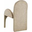 Pemberly Row Contemporary Beige Velvet Dining Arm Chair (Set of 2)