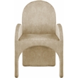 Pemberly Row Contemporary Beige Velvet Dining Arm Chair (Set of 2)