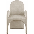 Pemberly Row Contemporary Stone Velvet Dining Arm Chair (Set of 2)