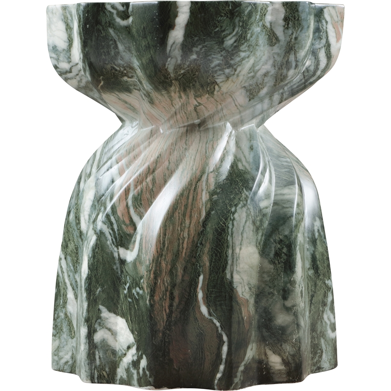 Pemberly Row Green Marble Finish Concrete Indoor/Outdoor End Table