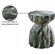 Pemberly Row Green Marble Finish Concrete Indoor/Outdoor End Table