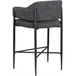 Pemberly Row Contemporary Black Polyester Counter Stool (Set of 2)