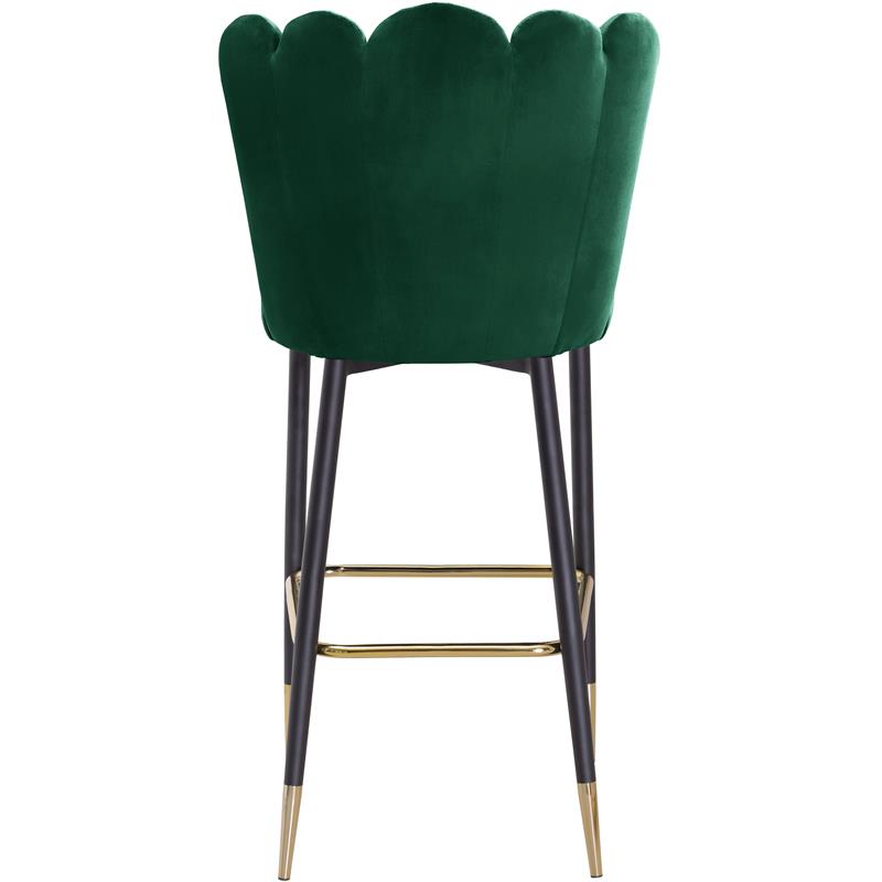 Pemberly Row Contemporary Upholstered Green Velvet Stool (Set of 2)