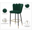 Pemberly Row Contemporary Upholstered Green Velvet Stool (Set of 2)