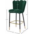 Pemberly Row Contemporary Upholstered Green Velvet Stool (Set of 2)