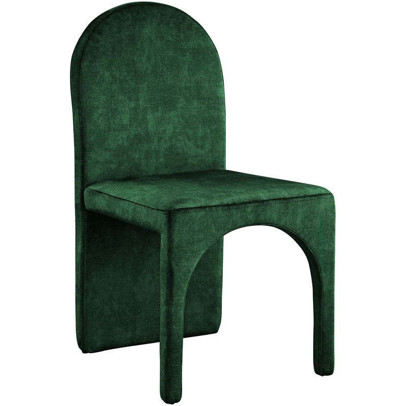Pemberly Row Contemporary Green Velvet Dining Side Chair (Set of 2)