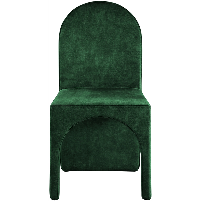 Pemberly Row Contemporary Green Velvet Dining Side Chair (Set of 2)