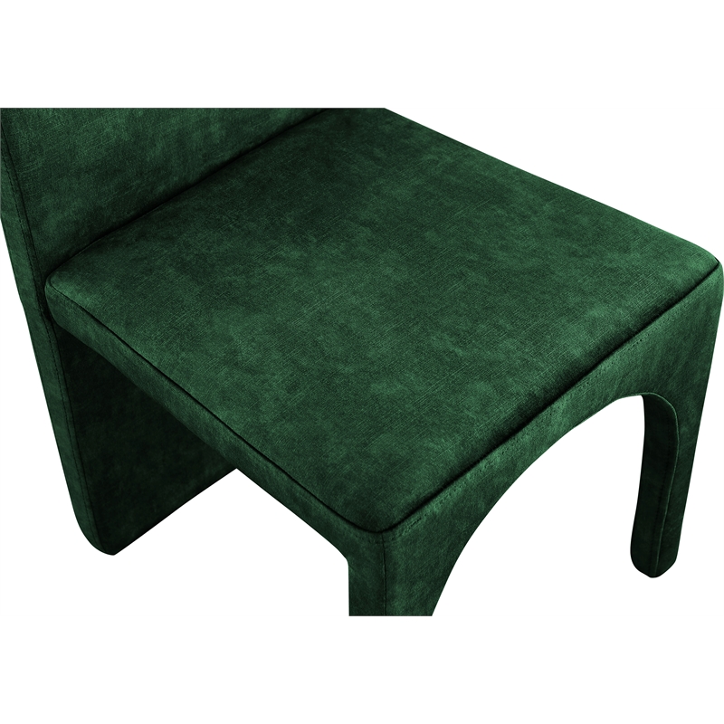 Pemberly Row Contemporary Green Velvet Dining Side Chair (Set of 2)
