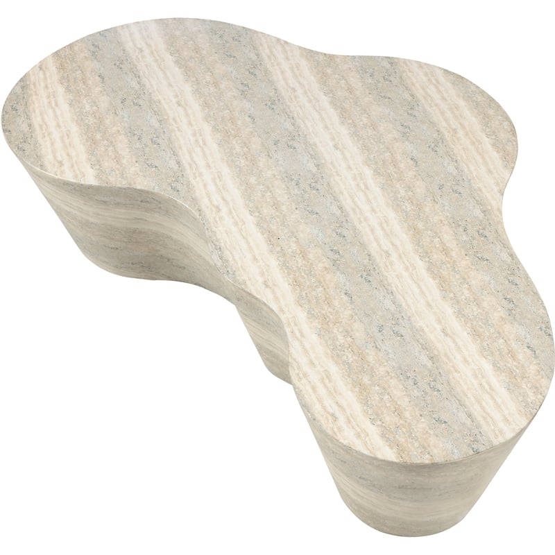 Pemberly Row Indoor/Outdoor Concrete Travertine Finish Coffee Table