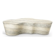 Pemberly Row Indoor/Outdoor Concrete Travertine Finish Coffee Table