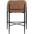 Pemberly Row Contemporary Cognac Polyester Counter Stool (Set of 2)