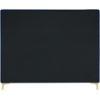 Pemberly Row Navy Velvet Full Bed with Gold and Chrome Legs Included