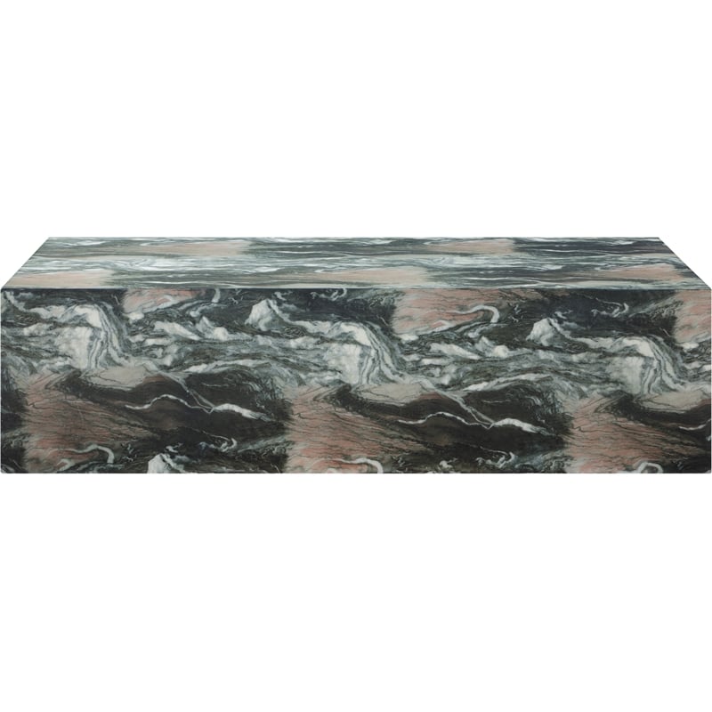 Pemberly Row Contemporary Green Concrete Indoor/Outdoor Coffee Table