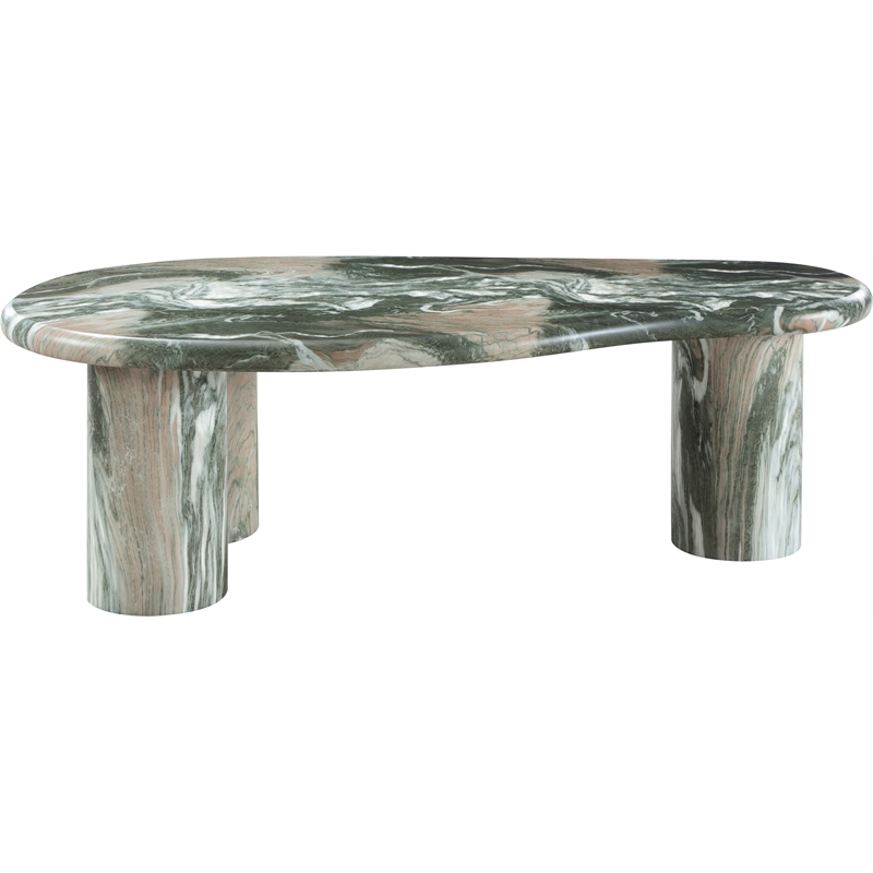 Pemberly Row Contemporary Green Indoor/Outdoor Concrete Coffee Table