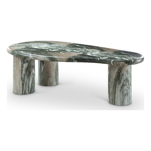 Pemberly Row Contemporary Green Indoor/Outdoor Concrete Coffee Table