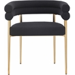 Pemberly Row Contemporary Black Boucle Fabric Dining Chair (Set of 2)