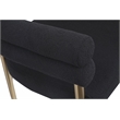Pemberly Row Contemporary Black Boucle Fabric Dining Chair (Set of 2)