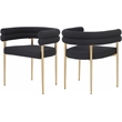 Pemberly Row Contemporary Black Boucle Fabric Dining Chair (Set of 2)