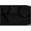 Pemberly Row Contemporary Black Linen Fabric Deluxe Modular Sectional