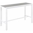 Pemberly Row Contemporary Gray Wood Outdoor Patio Rectangle Bar Table