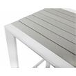 Pemberly Row Contemporary Gray Wood Outdoor Patio Rectangle Bar Table