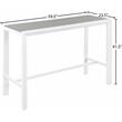Pemberly Row Contemporary Gray Wood Outdoor Patio Rectangle Bar Table