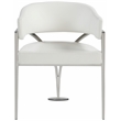 Pemberly Row Contemporary Cream Vegan Leather Dining Chair (Set of 2)