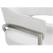 Pemberly Row Contemporary Cream Vegan Leather Dining Chair (Set of 2)