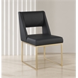 Pemberly Row Contemporary Black Vegan Leather Dining Chair (Set of 2)