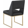 Pemberly Row Contemporary Black Vegan Leather Dining Chair (Set of 2)