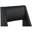 Pemberly Row Contemporary Black Vegan Leather Dining Chair (Set of 2)