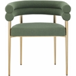 Pemberly Row Contemporary Green Boucle Fabric Dining Chair (Set of 2)