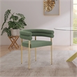 Pemberly Row Contemporary Green Boucle Fabric Dining Chair (Set of 2)