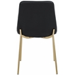 Pemberly Row Contemporary Black Vegan Leather Dining Chair (Set of 2)