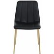 Pemberly Row Contemporary Black Vegan Leather Dining Chair (Set of 2)