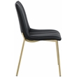 Pemberly Row Contemporary Black Vegan Leather Dining Chair (Set of 2)