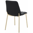 Pemberly Row Contemporary Black Vegan Leather Dining Chair (Set of 2)