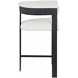 Pemberly Row Contemporary Cream Boucle Fabric Counter Stool (Set of 2)