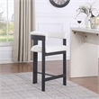 Pemberly Row Contemporary Cream Boucle Fabric Counter Stool (Set of 2)