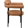 Pemberly Row Contemporary Cognac Vegan Leather Dining Chair (Set of 2)