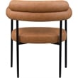 Pemberly Row Contemporary Cognac Vegan Leather Dining Chair (Set of 2)