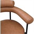 Pemberly Row Contemporary Cognac Vegan Leather Dining Chair (Set of 2)