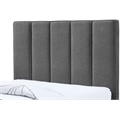 Pemberly Row Contemporary Gray Linen Textured Fabric Twin Trundle Bed
