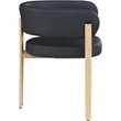 Pemberly Row Contemporary Black Vegan Leather Dining Chair (Set of 2)