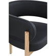 Pemberly Row Contemporary Black Vegan Leather Dining Chair (Set of 2)