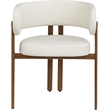 Pemberly Row Contemporary Cream Vegan Leather Dining Chair (Set of 2)