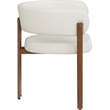 Pemberly Row Contemporary Cream Vegan Leather Dining Chair (Set of 2)
