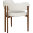 Pemberly Row Contemporary Cream Vegan Leather Dining Chair (Set of 2)
