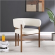 Pemberly Row Contemporary Cream Vegan Leather Dining Chair (Set of 2)