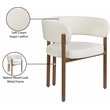 Pemberly Row Contemporary Cream Vegan Leather Dining Chair (Set of 2)